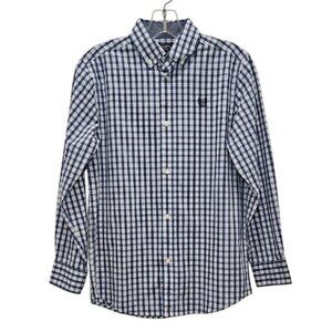 Chaps Long Sleeve Button Down Plaid Dress Shirt Large 14/16 Boy's Preppy Party